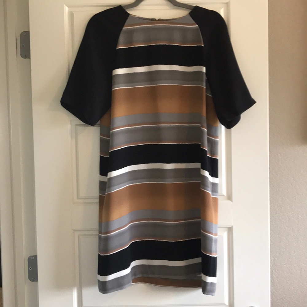 Loft Watercolor Stripe Dress 6